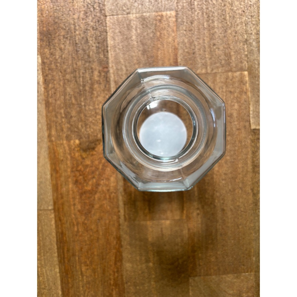 Octagonal Clear Glass Bottle Vase - Hearth & Hand with Magnolia - NEW - Picture 6 of 7